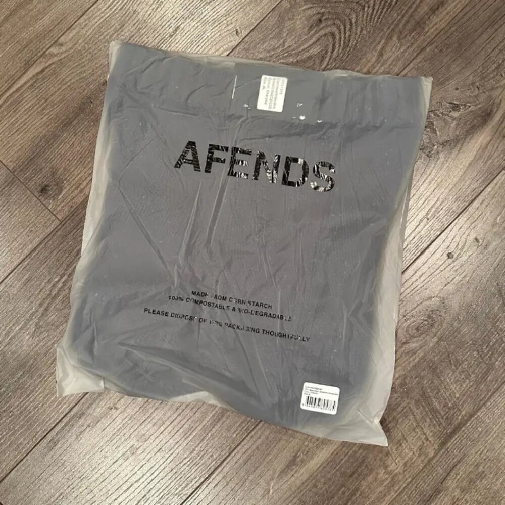 BNWT Afends - Solace - Women's Charcoal Organic Knit High Waisted Bike Shorts - Picture 5 of 5